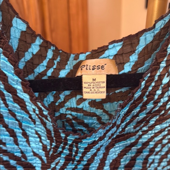 Blue and Brown Sleeveless Top Vintage - Picture 3 of 4